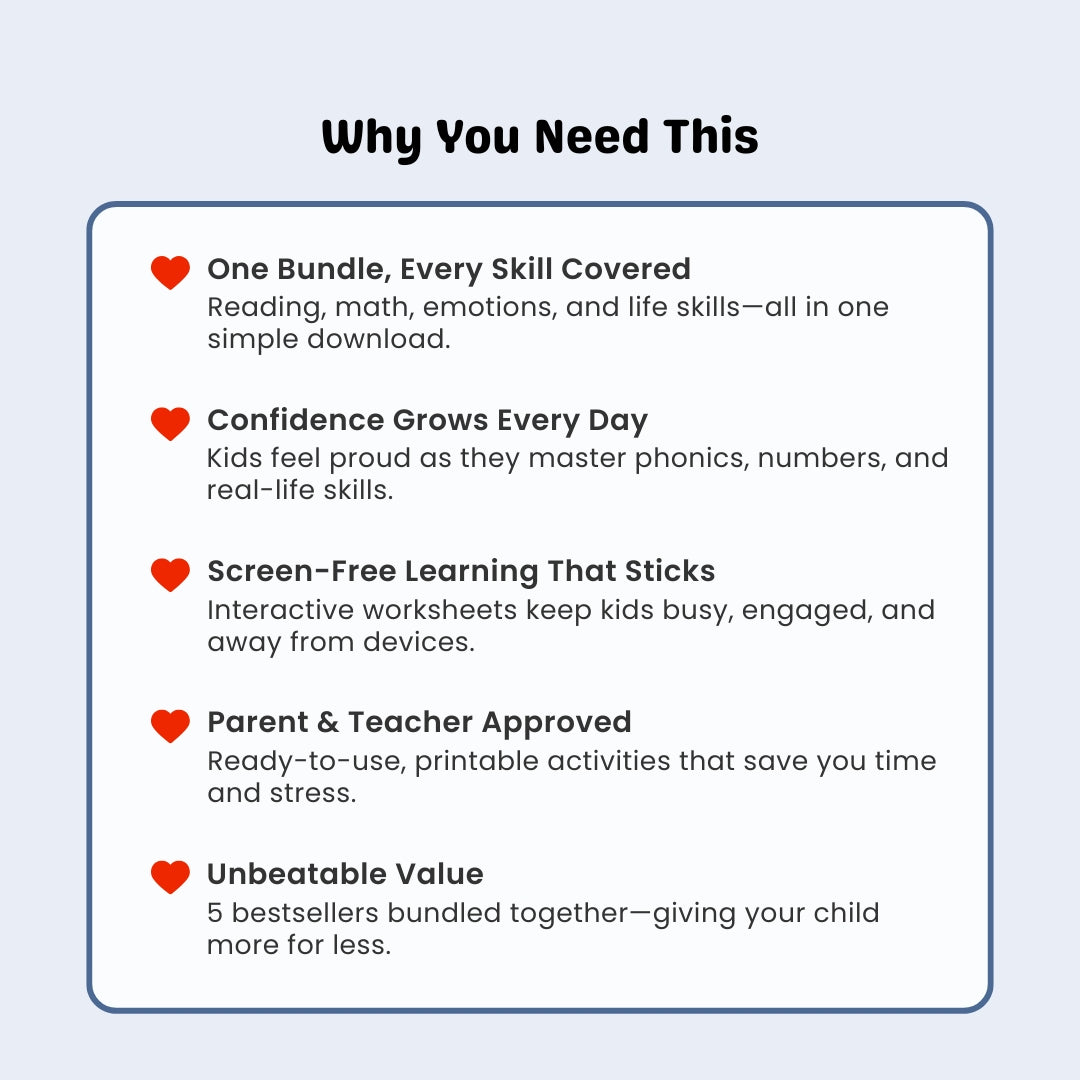 Top-5 Learning Kit β Phonics, Math, Emotions & Life Skills