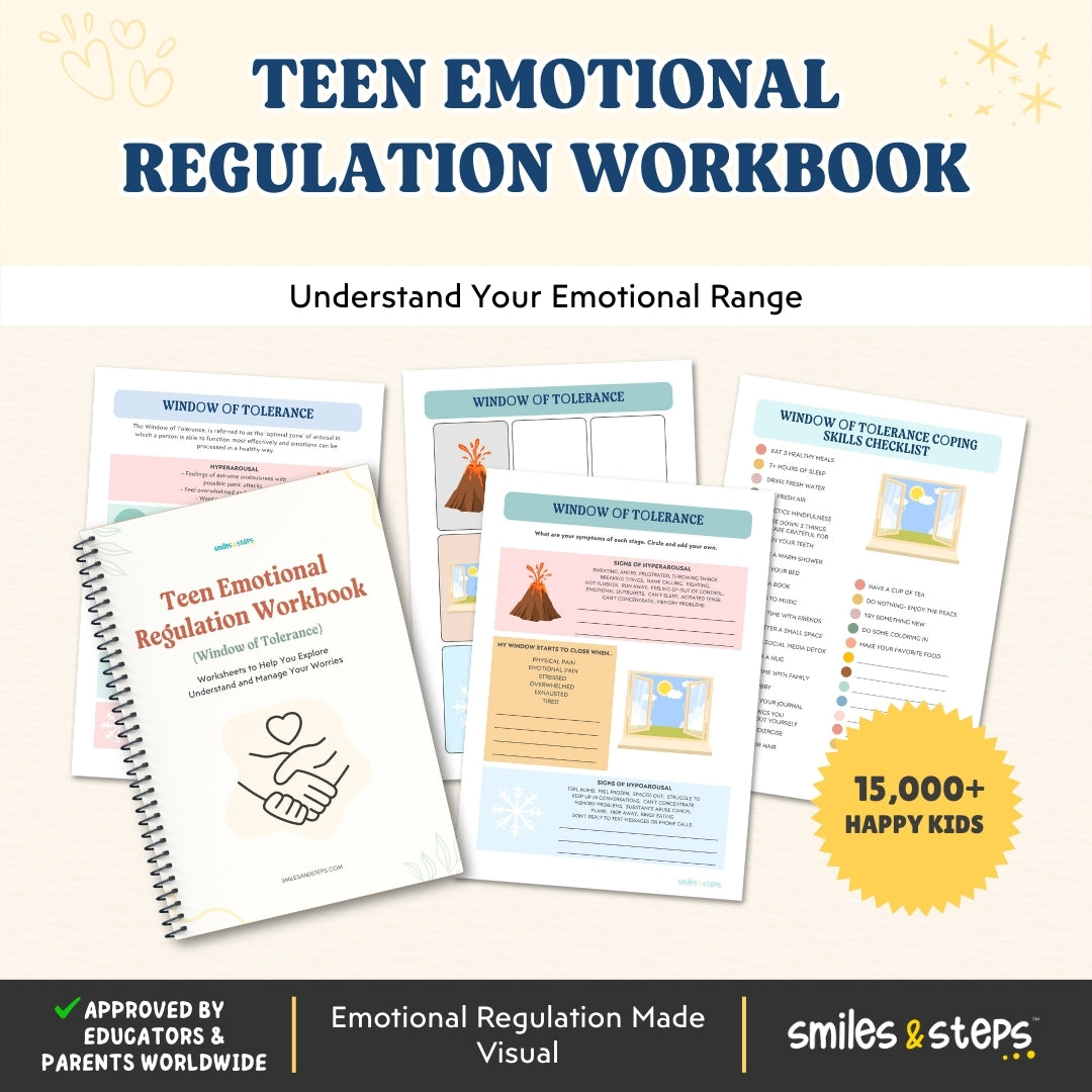 Teen Emotional Regulation Workbook | Window of Tolerance Visual Tool ...