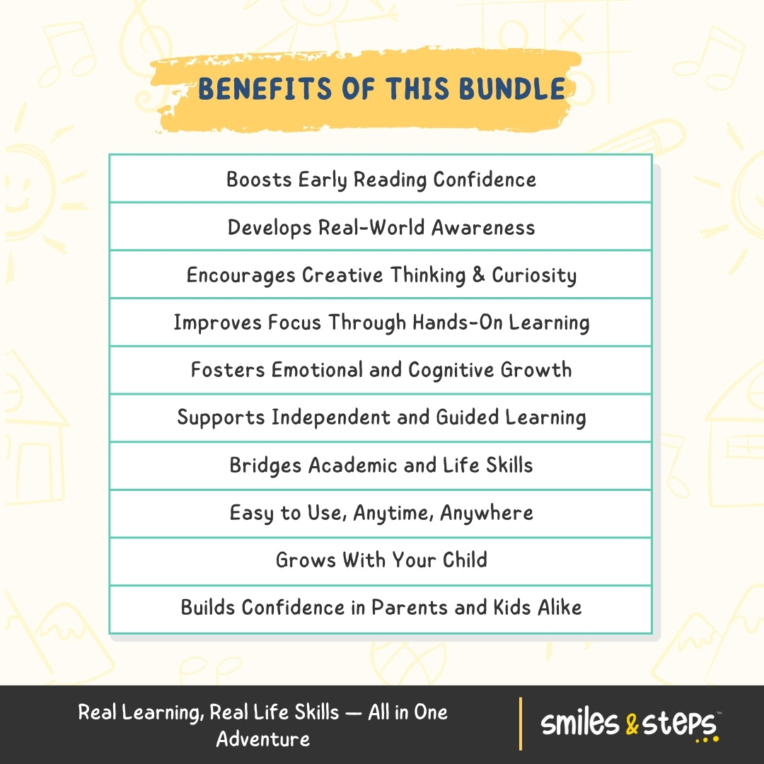 The Fun & Educational Learning Adventure Bundle – Includes 5 Expert Workbooks for STEM, Phonics, Space, Nature & Life Skills