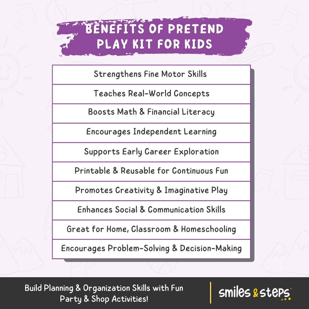 Pretend Play Kit for Kids: Role-Play & Real-Life Skills