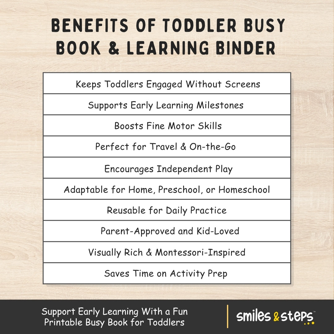 Toddler Busy Book & Learning Binder – Calm, Confident Little Learners