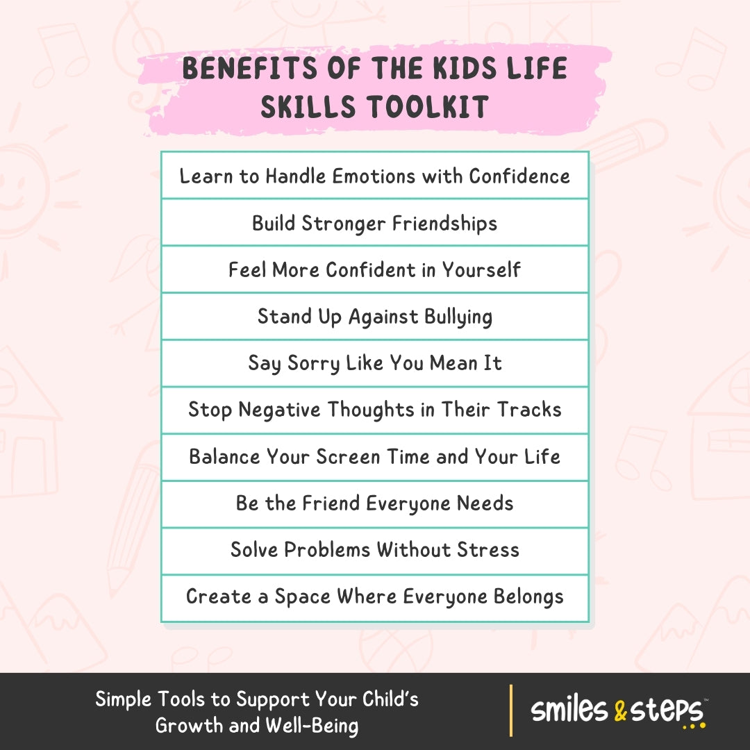 Kids Life Skills Workbook | Independence & Growth Mindset