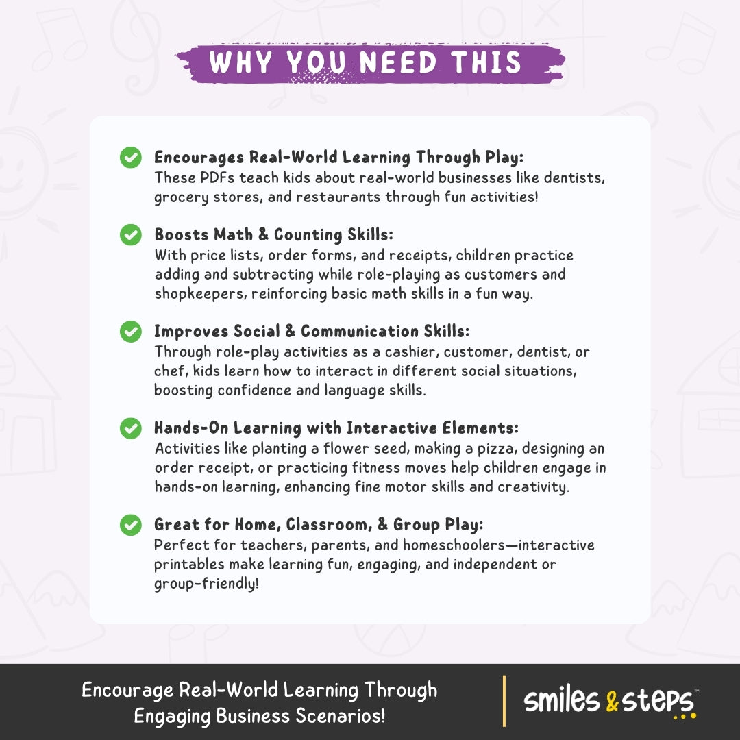 Pretend Play Kit for Kids: Role-Play & Real-Life Skills