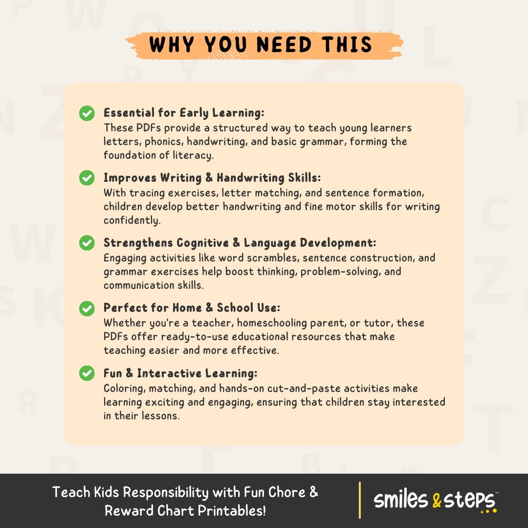 Alphabet Bundle for Kids: Fun Phonics & Early Writing Toolkit