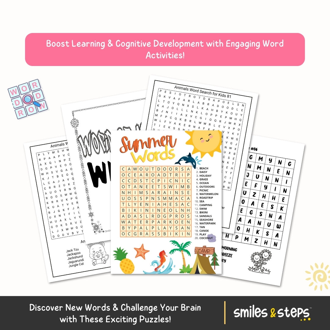 Word Search Book for Kids: Puzzles That Boost Vocabulary & Focus