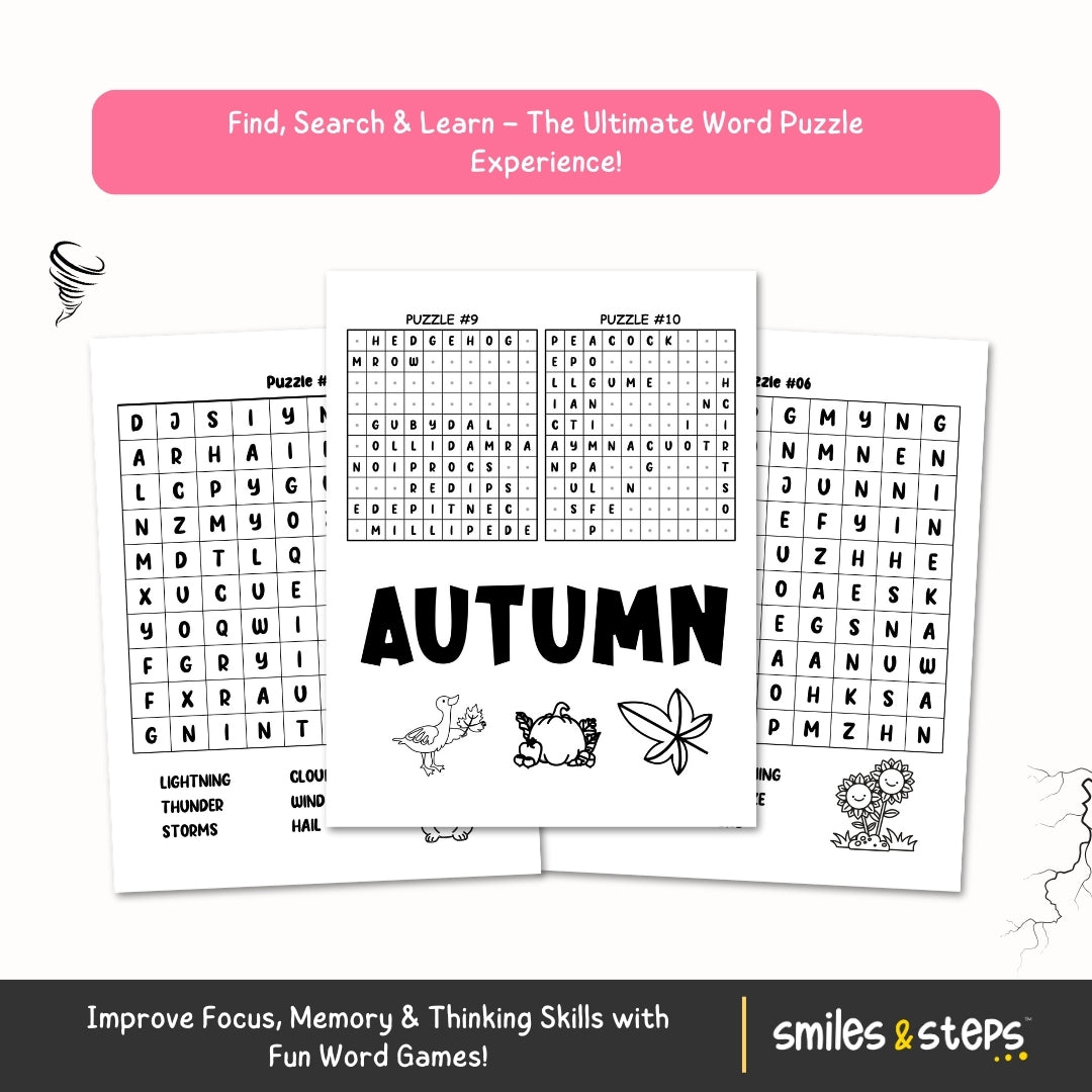 Word Search Book for Kids: Puzzles That Boost Vocabulary & Focus
