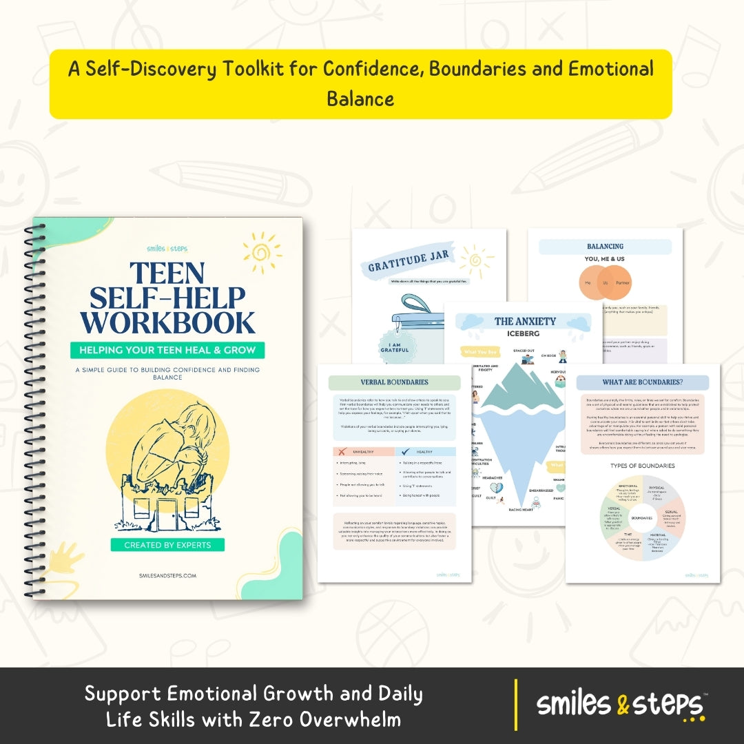 The Creative Growth & Teen Self-Help 5 Workbook Pack | 5-in-1 Bundle for Confidence, Calm, Life Skills & Art Therapy