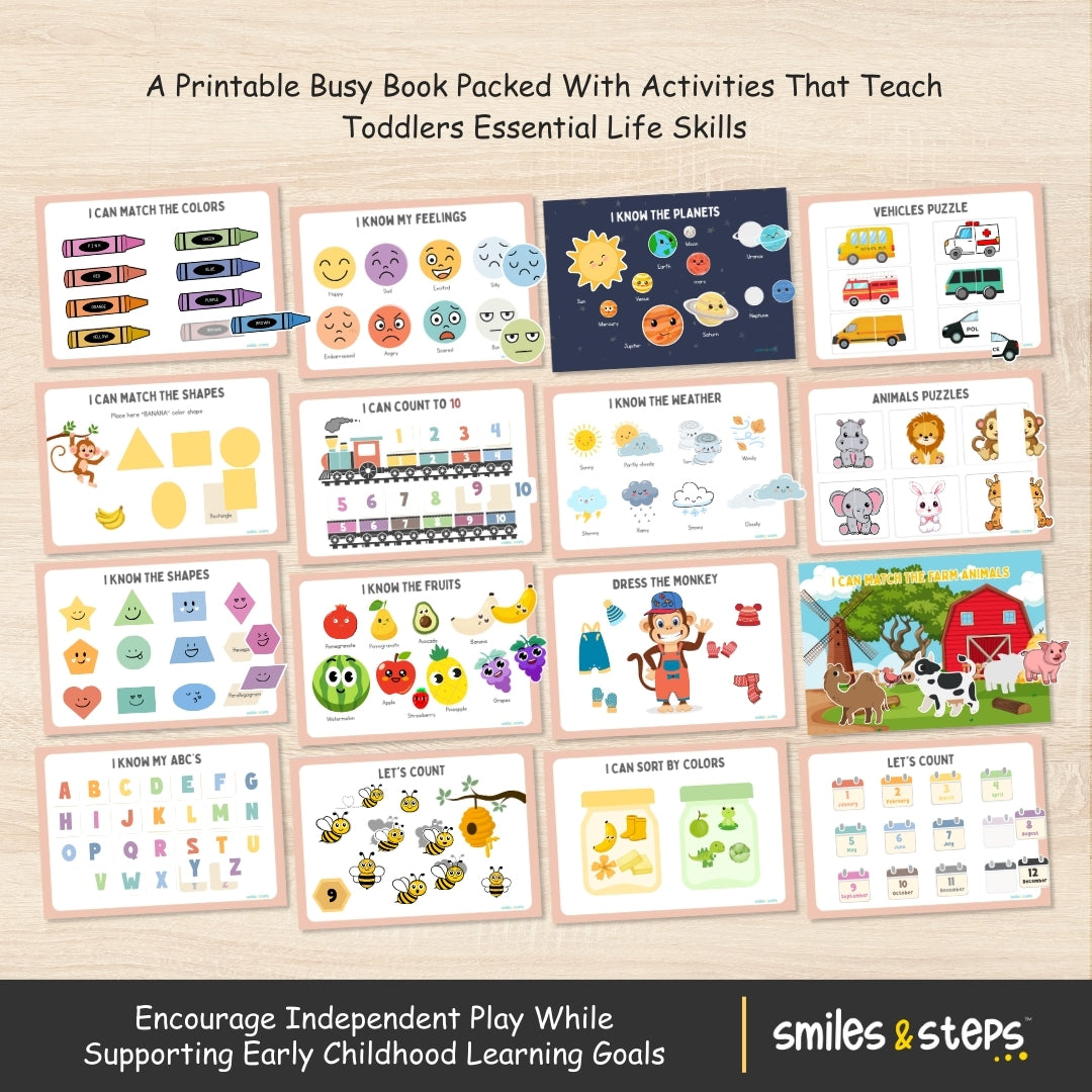 Toddler Busy Book & Learning Binder – Calm, Confident Little Learners