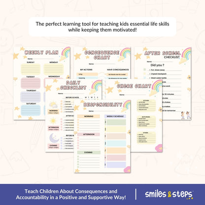 Ultimate Chore Chart for Kids – Build Responsibility & Routines with Smiles, Not Struggles.