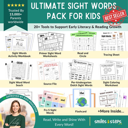 Ultimate Sight Words Pack for Kids: 20+ Tools for Early Literacy & Fluency