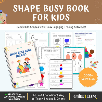 Shape Busy Book for Kids – Trace, Match & Recognize!