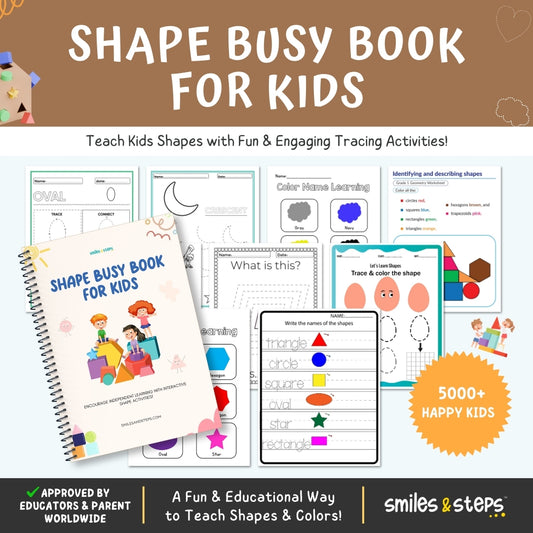 Shape Busy Book for Kids – Trace, Match & Recognize!
