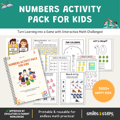 Numbers Activity Pack for Kids – Make Math Fun & Easy
