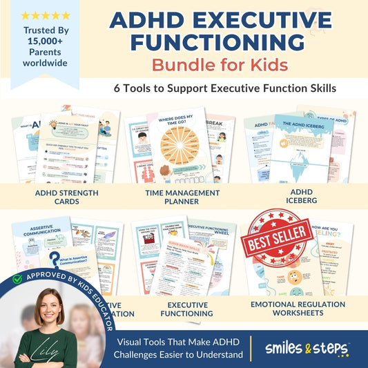 Ultimate ADHD Executive Functioning Bundle for Kids – Build Focus, Confidence & Daily Routines