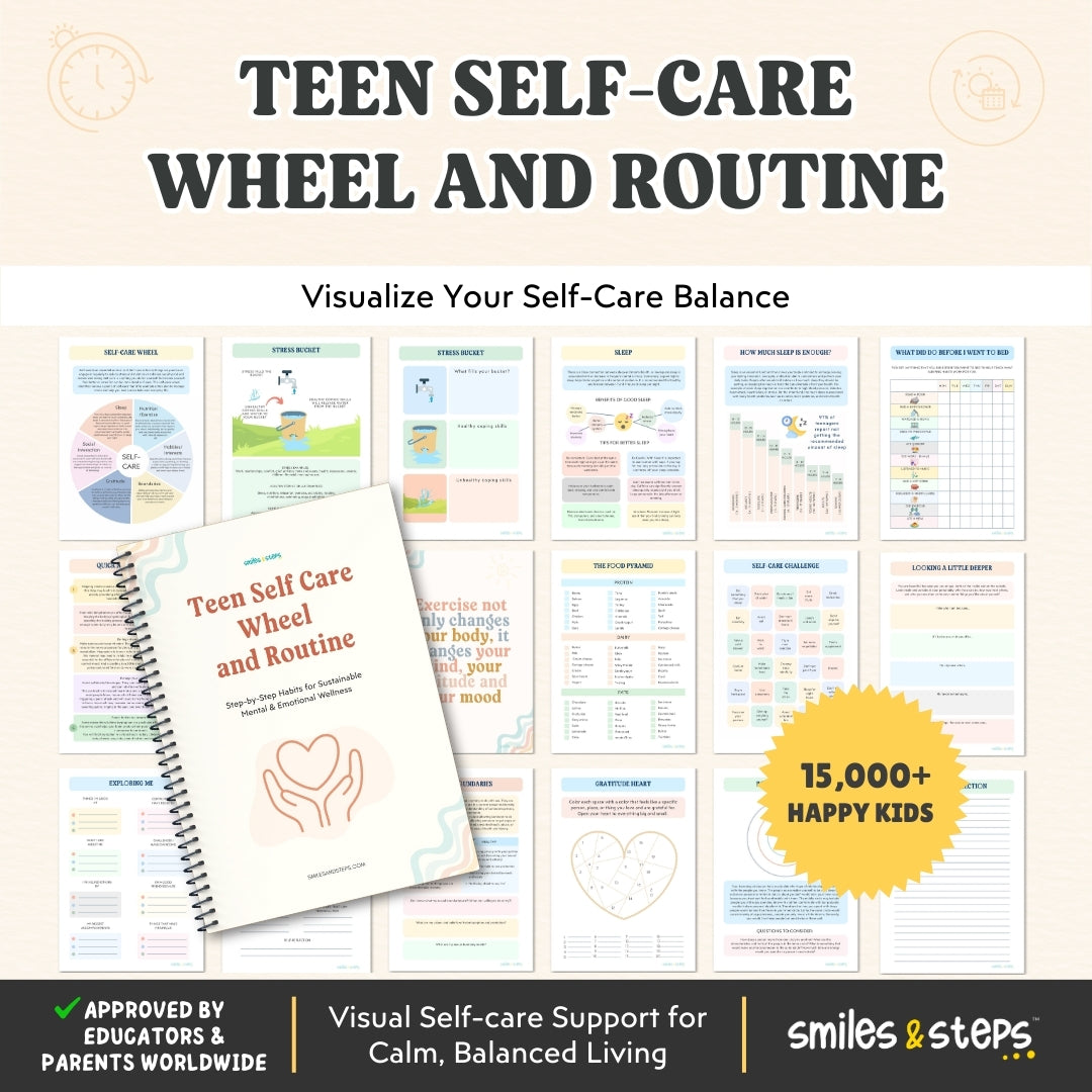 Teen Self-Care Wheel and Routine – Visual Balance for Calm, Healthy Habits
