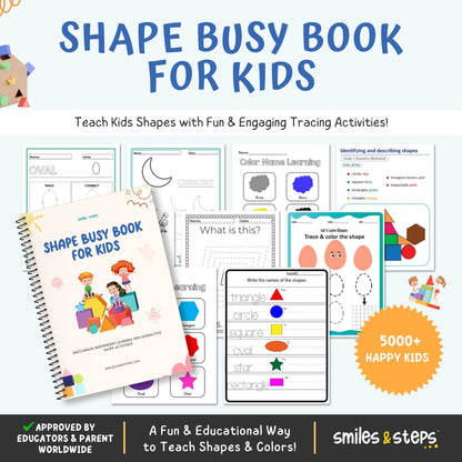 Shape Busy Book for Kids – Trace, Match & Recognize!