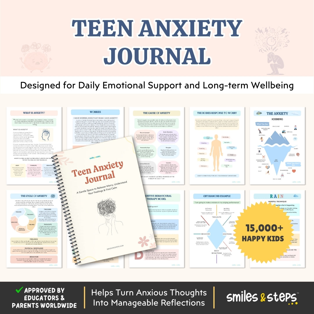 Teen Anxiety Journal - Calm Racing Thoughts & Feel Grounded Again