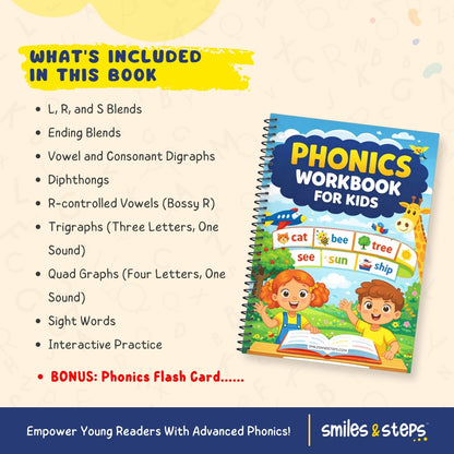 The Ultimate Phonics Workbook Bundle | CVC Words & Sight Words | Read, Blend & Smile