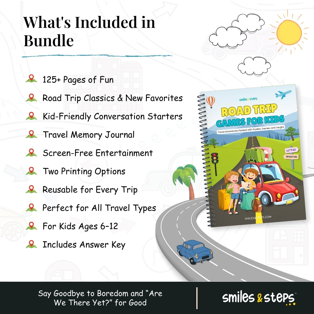 Road Trip Games Bundle for Kids – 125+ Screen-Free Activities, Games & Travel Journal