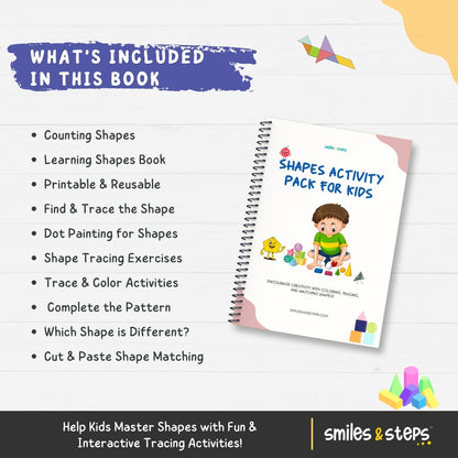 Shapes Activity Pack for Smart Kids: Trace, Color & Learn!