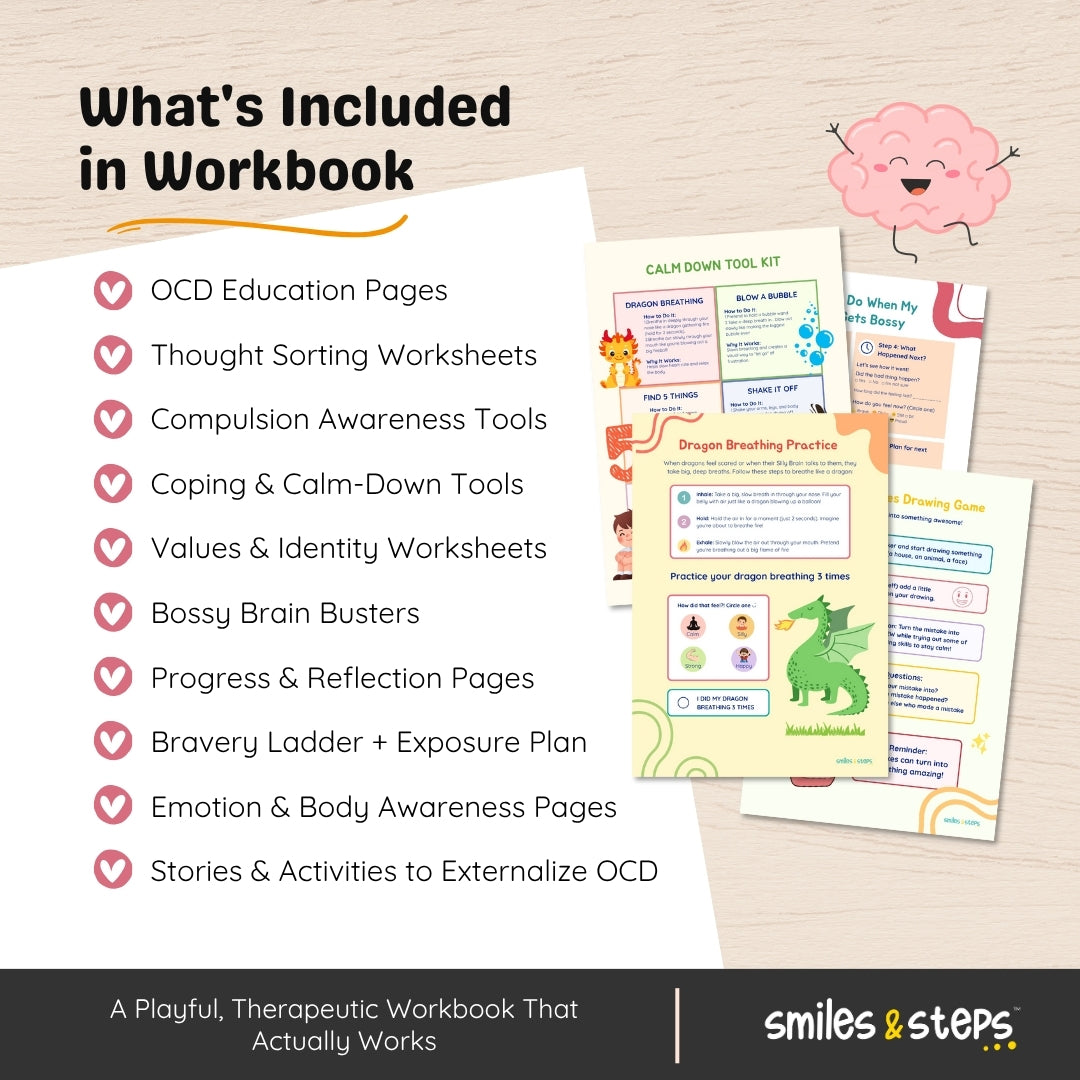 My Silly Brain OCD Therapy Workbook for Kids – Brave Thoughts Toolkit