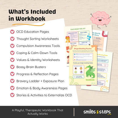 My Silly Brain OCD Therapy Workbook for Kids – Brave Thoughts Toolkit