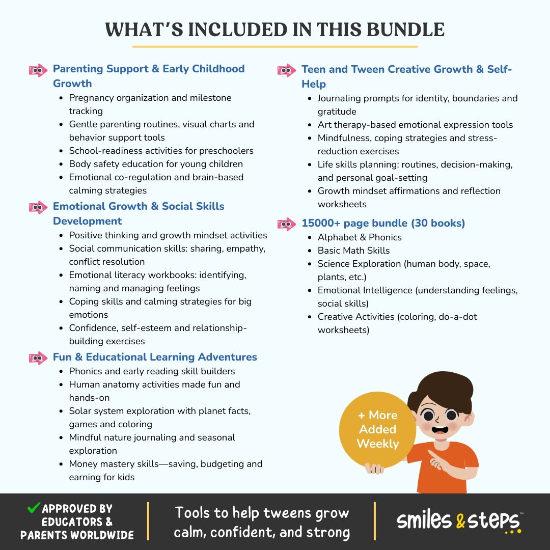 The Whole Shop Learning Bundle – 50+ Printable Workbooks for Kids | All-in-One Educational Bundle with Complete Homeschool Resource