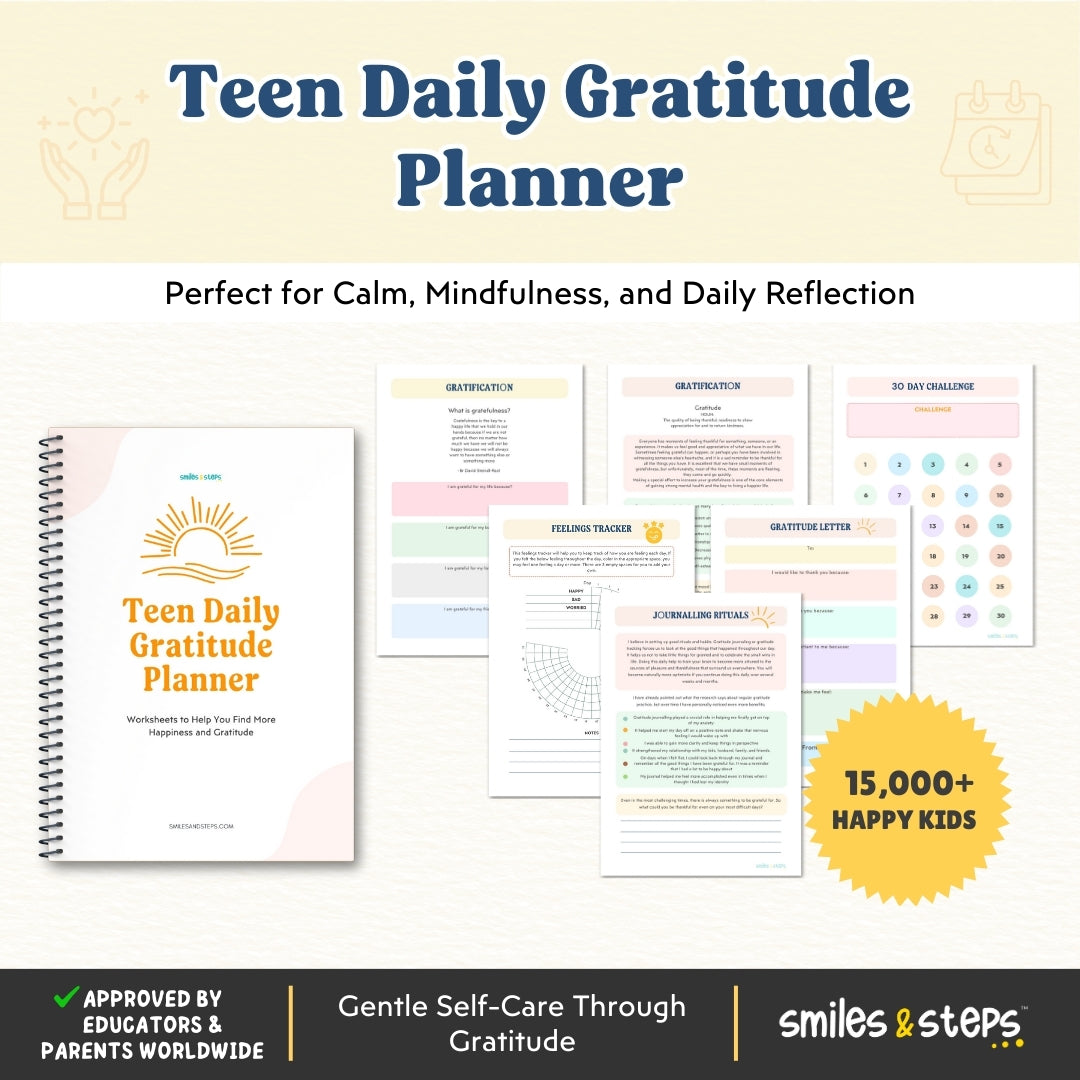 Teen Daily Gratitude Planner - Calm Mind, Happier Days
