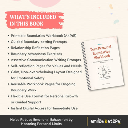 Teen Personal Boundaries Workbook – Build Confidence & Healthy Limits