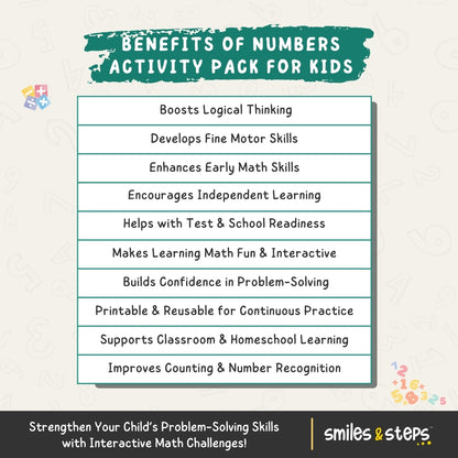Numbers Activity Pack for Kids – Make Math Fun & Easy