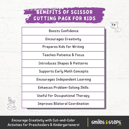 Scissor Skills Kit for Kids – Cut, Color & Create!