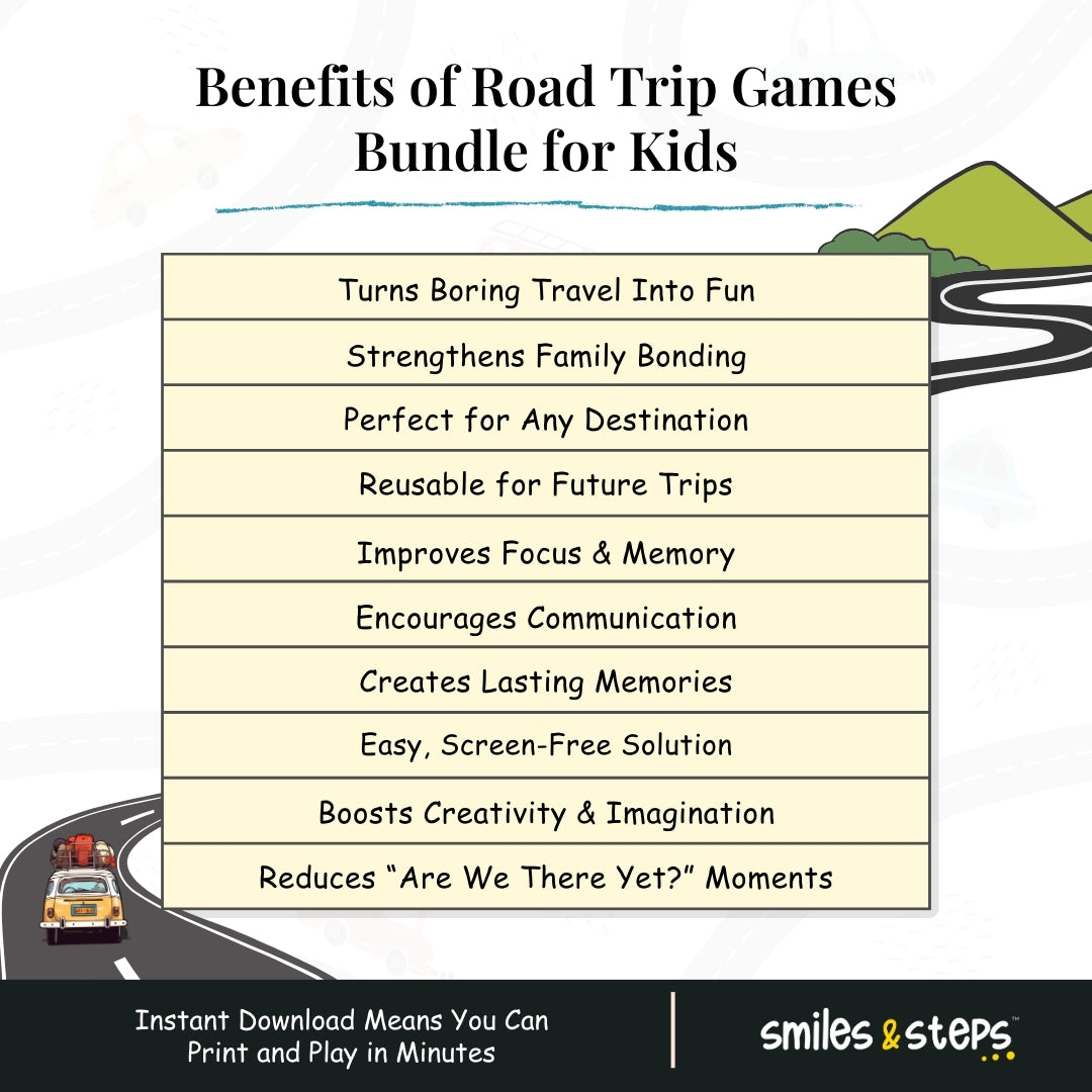 Road Trip Games Bundle for Kids – 125+ Screen-Free Activities, Games & Travel Journal