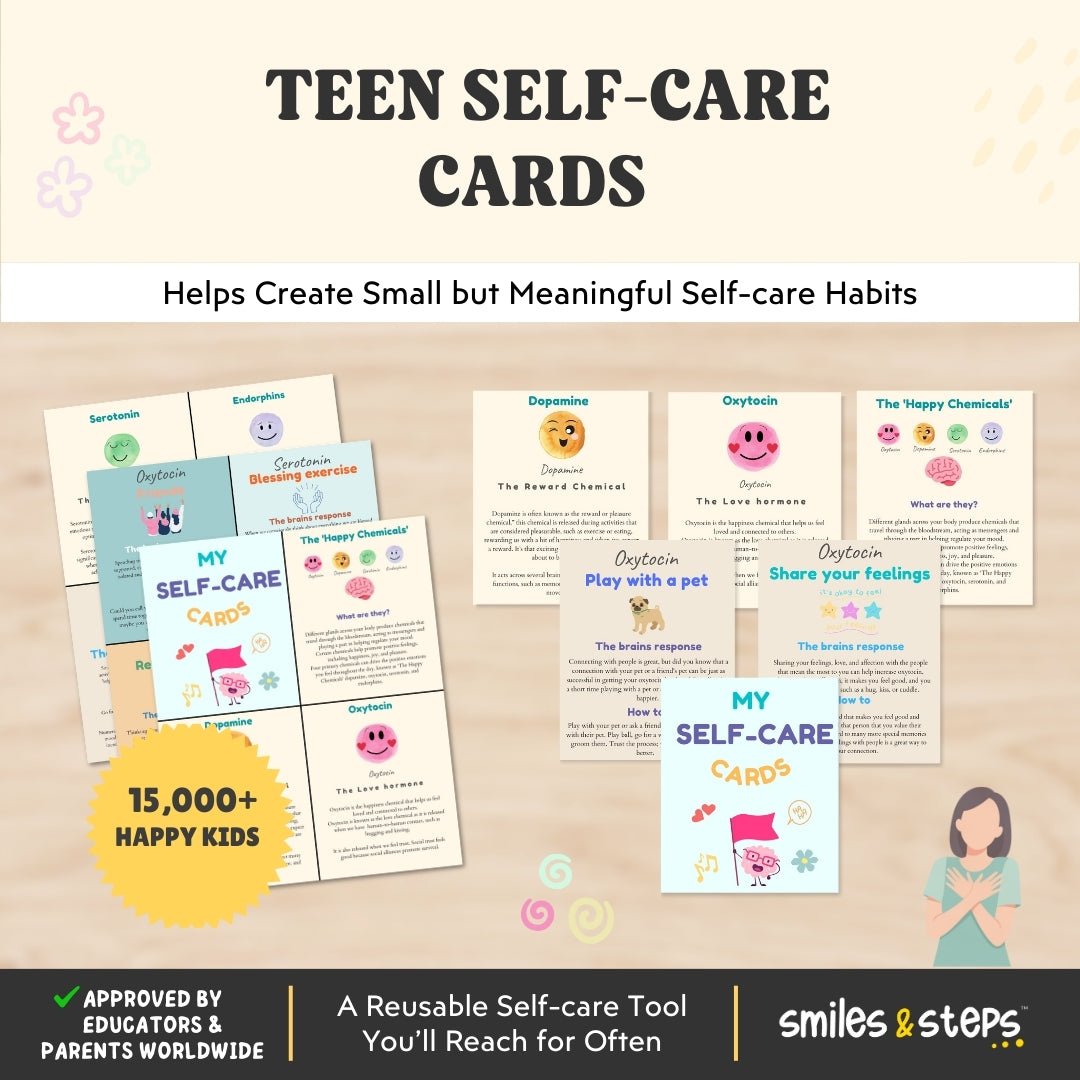 Teen Self-Care Cards – Gentle Daily Support for Overwhelming Days