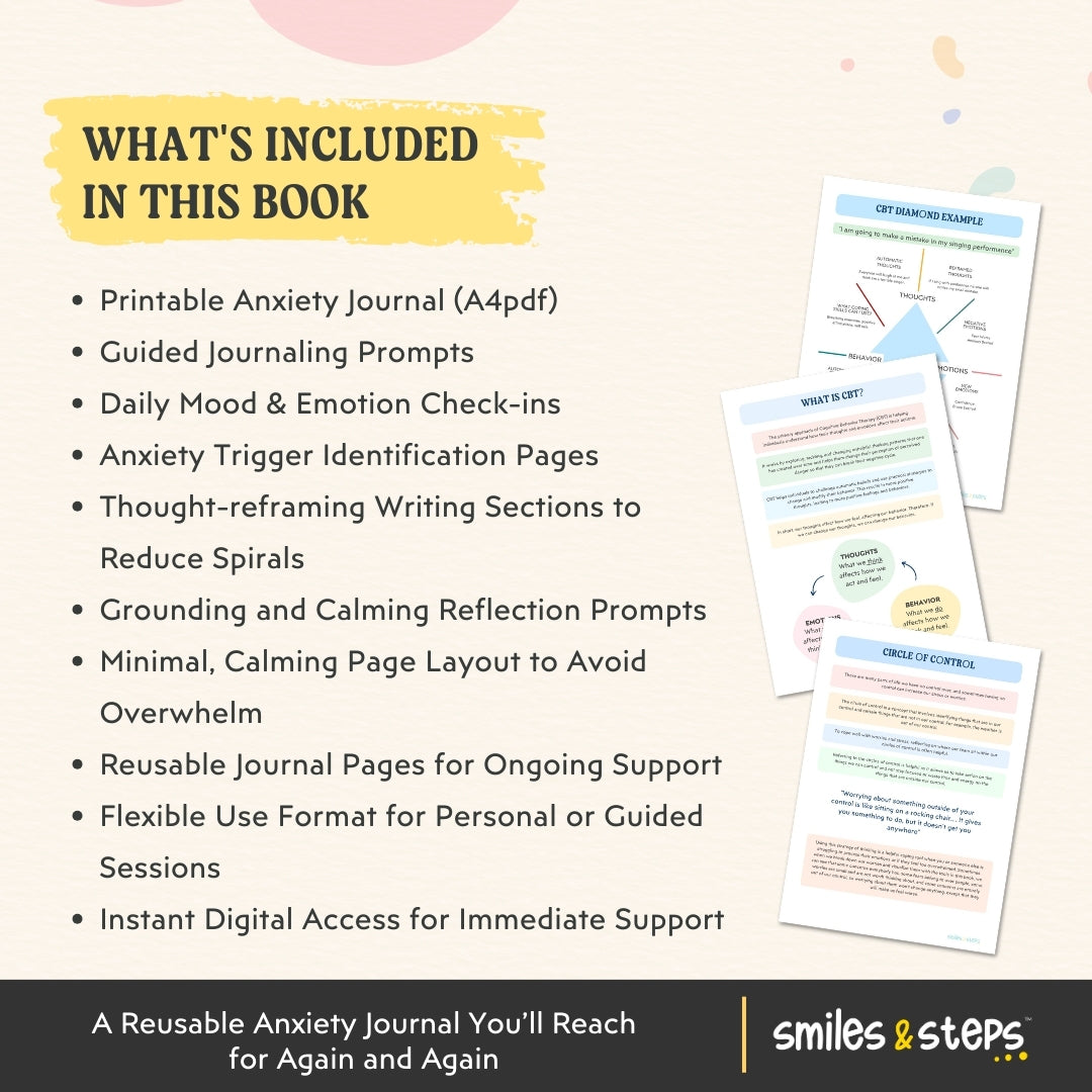 Teen Anxiety Journal - Calm Racing Thoughts & Feel Grounded Again