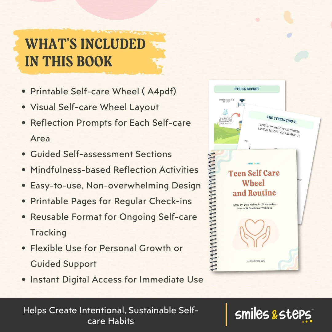 Teen Self-Care Wheel and Routine – Visual Balance for Calm, Healthy Habits