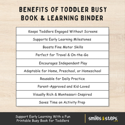 Toddler Busy Book & Learning Binder – Calm, Confident Little Learners