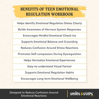 Teen Emotional Regulation Workbook – Window of Tolerance Made Simple