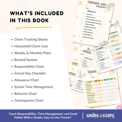 Ultimate Chore Chart for Kids – Build Responsibility & Routines with Smiles, Not Struggles.