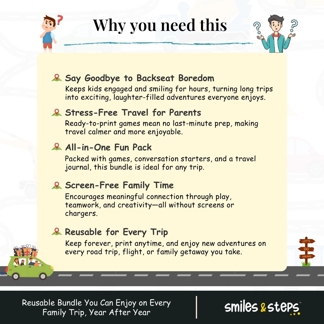 Road Trip Games Bundle for Kids – 125+ Screen-Free Activities, Games & Travel Journal