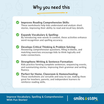 Complete Reading Comprehension Pack for Kids 15+ Tools for Better Reading & Understanding