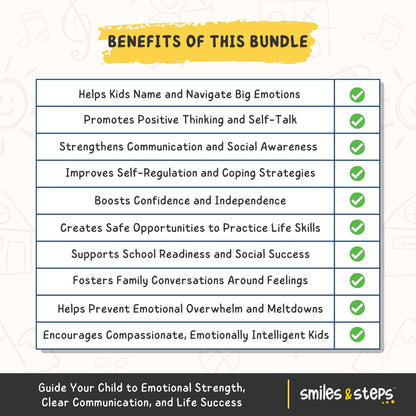 The Emotional Wellness & Life Skills 5-Workbook Bundle for Kids | Build Emotional Strength, Social Skills & Confidence