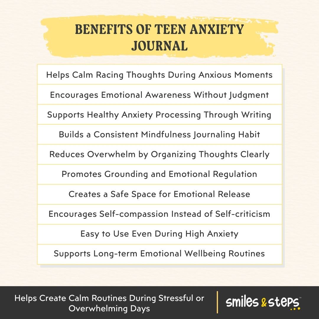 Teen Anxiety Journal - Calm Racing Thoughts & Feel Grounded Again