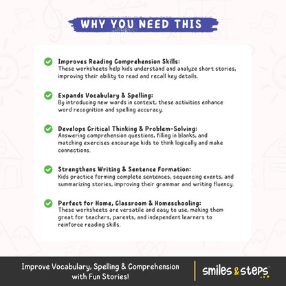 Reading Comprehension Pack for Kids – Learn with Stories!