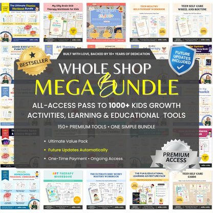 The Whole Shop Learning Bundle – Unlock 100+ Educational Tools for Kids | All-in-One Educational Bundle with Complete Homeschool Resource