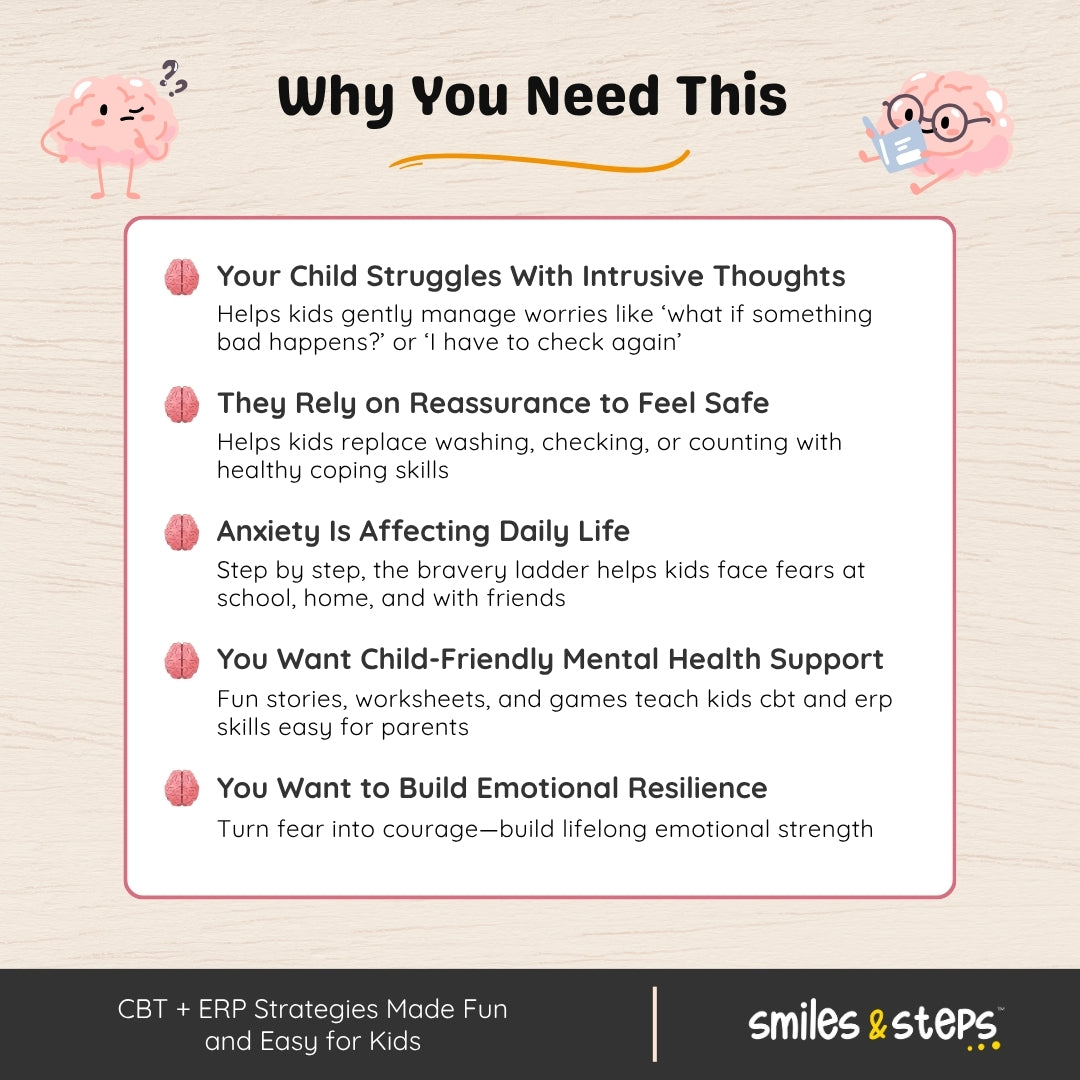 My Silly Brain OCD Therapy Workbook for Kids – Brave Thoughts Toolkit