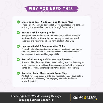 Pretend Play Kit for Kids: Role-Play & Real-Life Skills