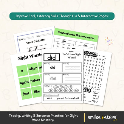 Sight Words Mastery Worksheet for Early Readers