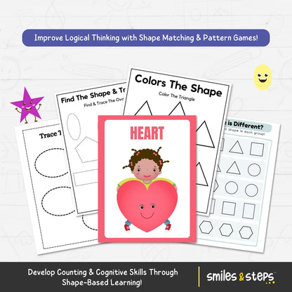 Shapes Activity Pack for Smart Kids: Trace, Color & Learn!