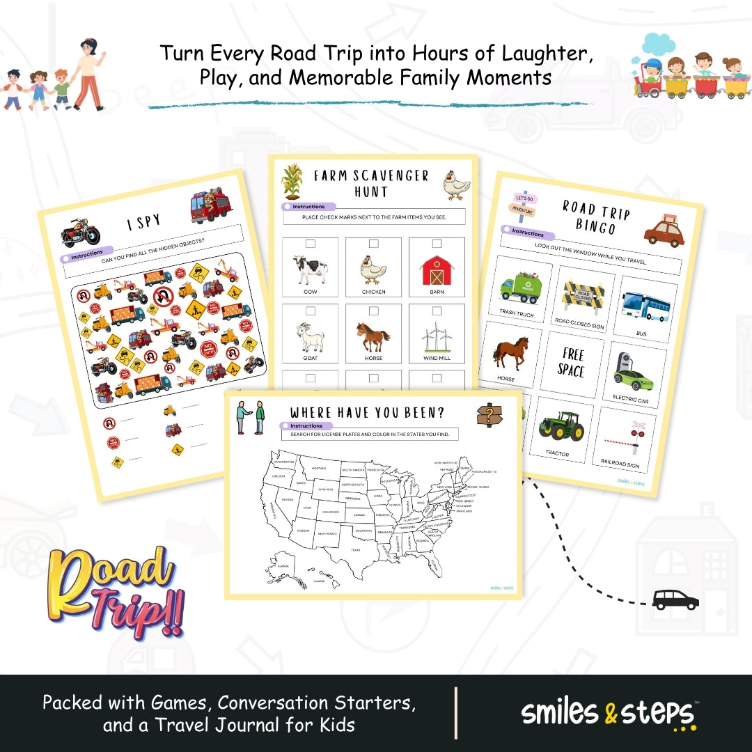 Road Trip Games Bundle for Kids – 125+ Screen-Free Activities, Games & Travel Journal