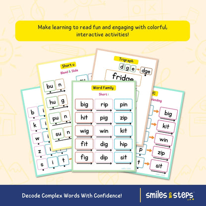 The Ultimate Phonics Workbook Bundle | CVC Words & Sight Words | Read, Blend & Smile